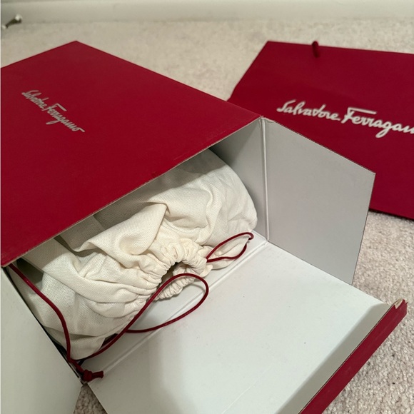 Salvatore Ferragamo Leather Studded Cage Bucket Bag - Picture 3 of 6